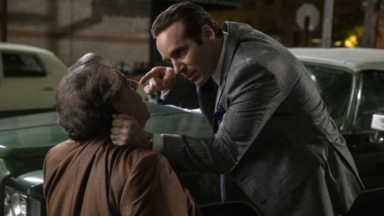 (L-r) JOEY COCO DIAZ as Buddha and ALESSANDRO NIVOLA as Dickie Moltisanti in New Line Cinema and Home Box Office’s mob drama “THE MANY SAINTS OF NEWARK,” a Warner Bros. Pictures release.