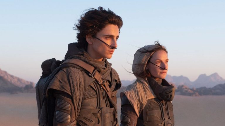 Timothee Chalamet and Rebecca Ferguson in Dune