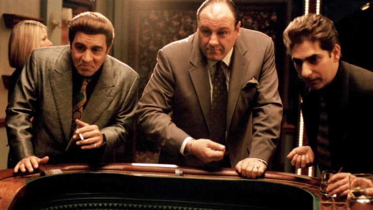 Silvio, Tony, and Christopher at the casino on The Sopranos