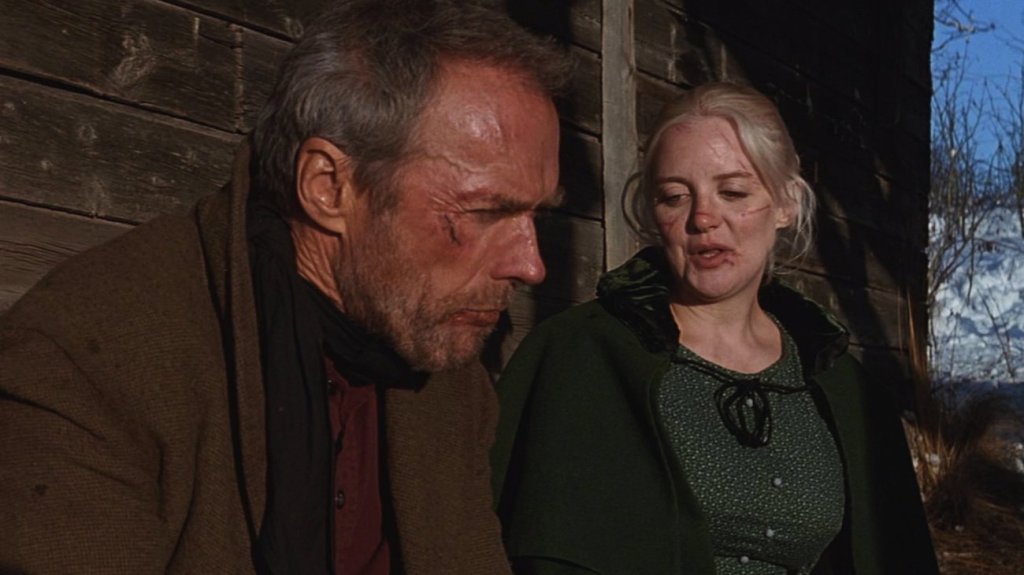 Clint Eastwood and Anna Thomson in Unforgiven