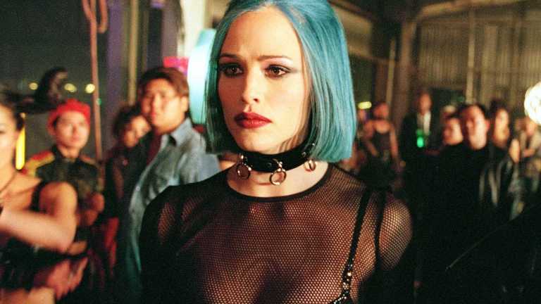 Jennifer Garner as a blue-haired Sydney Bristow on Alias