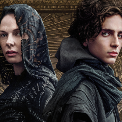 Rebecca Ferguson as Lady Jessica and Timothee Chalamet as Paul Atreides in Dune (2021)