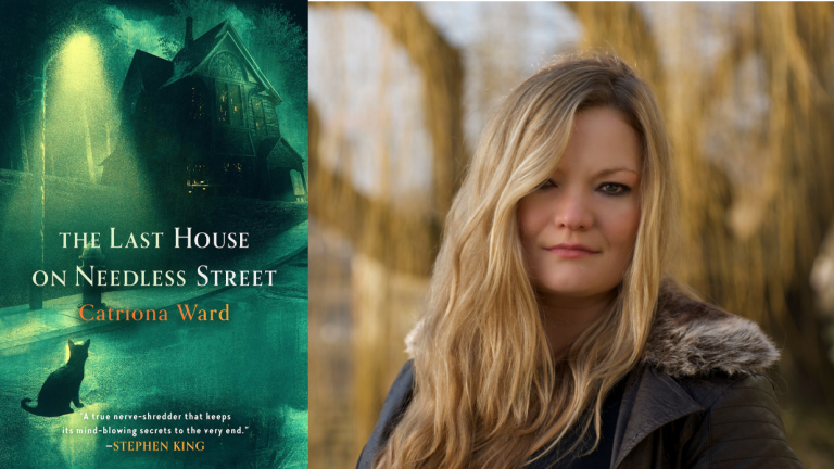 The cover for The Last House on Needless Street and a headshot of author Cat Ward