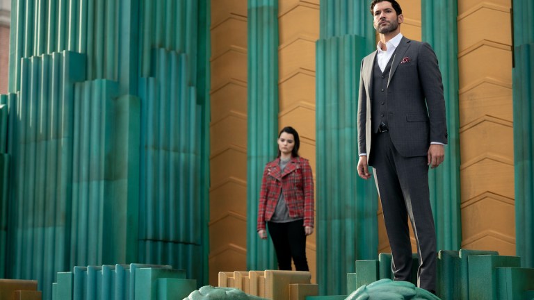 Brianna Hildebrand as Rory and Tom Ellis as her father work on their relationship.