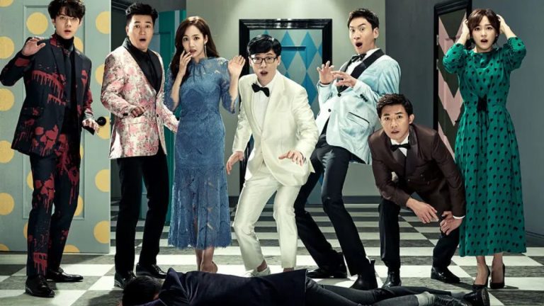 The cast for Netflix's Busted, a Korean variety show