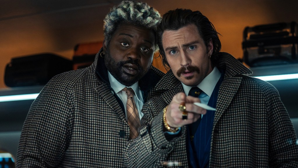 Aaron Taylor-Johnson and Brian Tyree Henry in Bullet Train