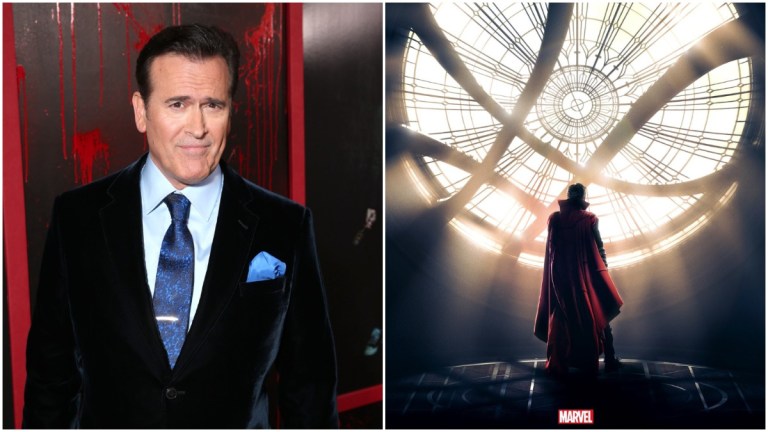 Bruce Campbell and Doctor STrange in the Multiverse of Madness