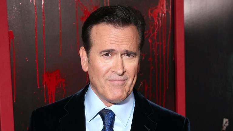 Bruce Campbell on red carpet for Ash vs Evil Dead