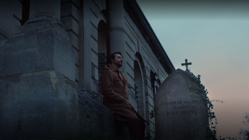 Endeavour Ryan Gage as Ludo Talenti gravestone screengrab series 7