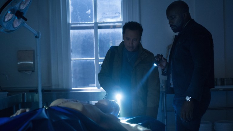 Ben (Aasif Mandvi) and David (Mike Colter) in Evil season 2 episode 13