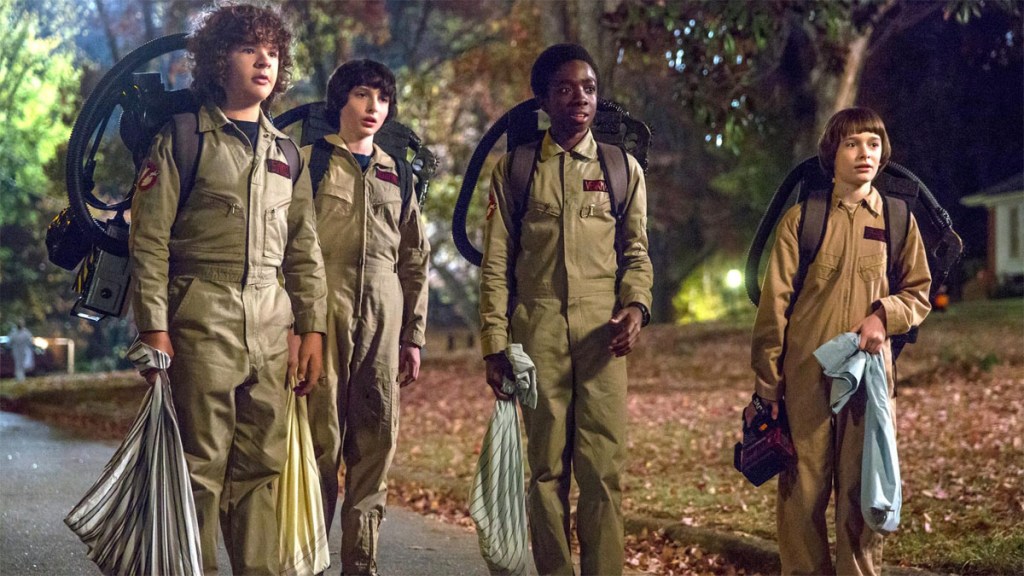 The kids as Ghostbusters - Stranger Things