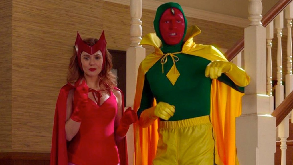 Wanda and Vision as their comic book selves - WandaVision