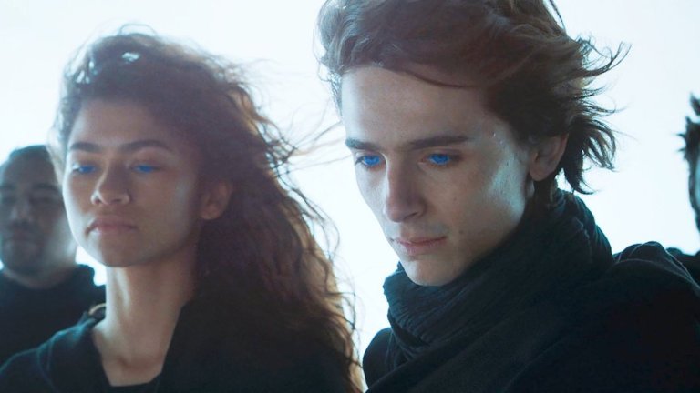 Zendaya and Timothee Chalamet in Dune