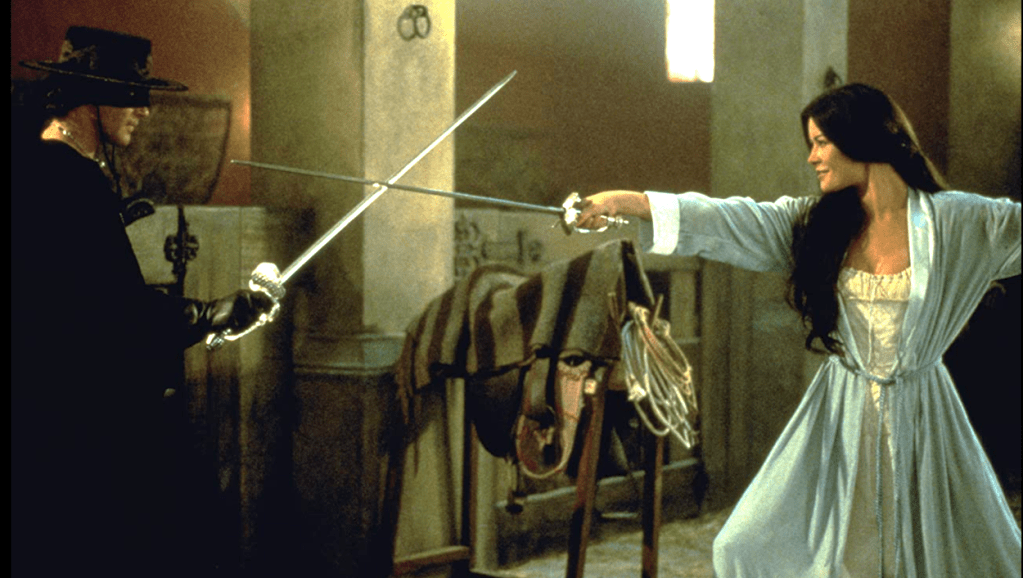 Antonio Banderas and Catherine Zeta-Jones in Mask of Zorro