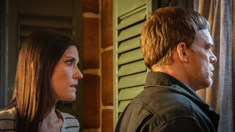 Deb (Jennifer Carpenter) and Dexter (Michael C. Hall) in Dexter: New Blood Episode 1