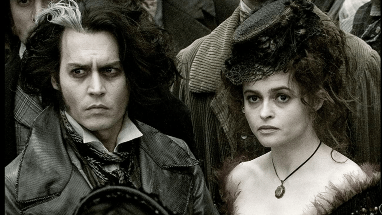 Johnny Depp and Helena Bonham Carter in Sweeney Todd