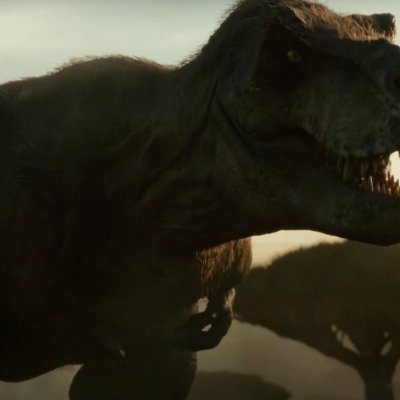 T Rex in Jurassic World: Dominion Prologue