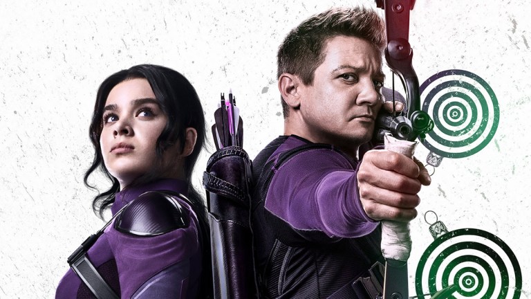 Hawkeye poster: Hailee Steinfeld and Jeremy Renner.