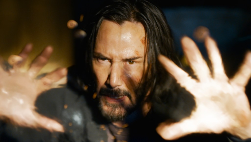 Keanu Reeves as Neo in The Matrix Resurrections.