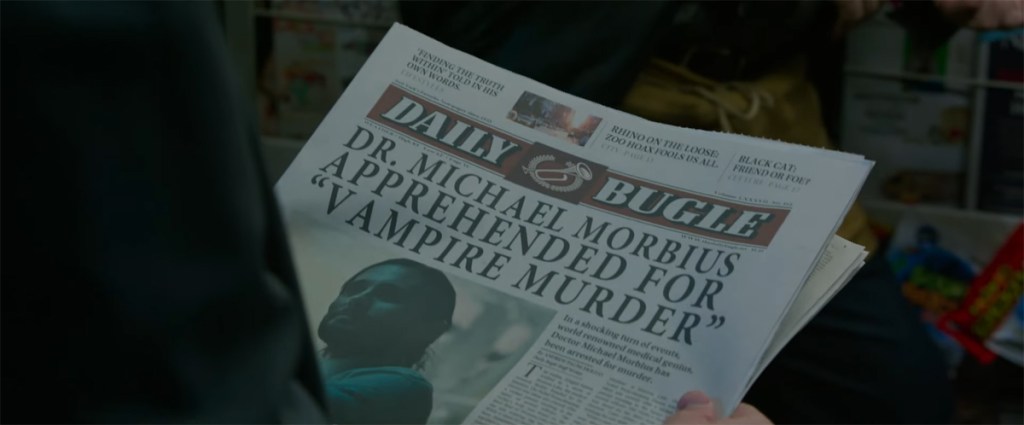 A copy of The Daily Bugle in Morbius.