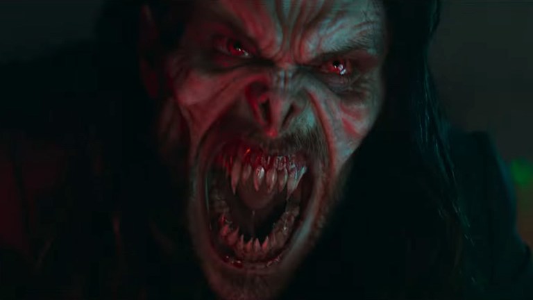 Jared Leto as Morbius in vampire mode.