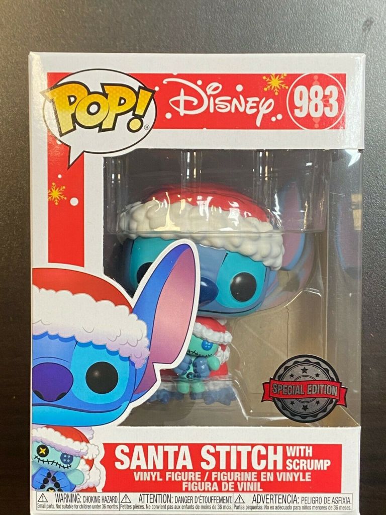 Funko POP! Disney Santa Stitch With Scrump 