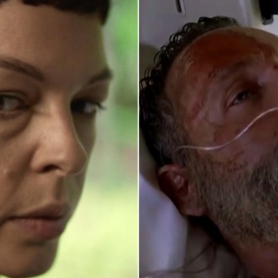 Jadis on The Walking Dead: World Beyond; Rick Grimes on The Walking Dead.