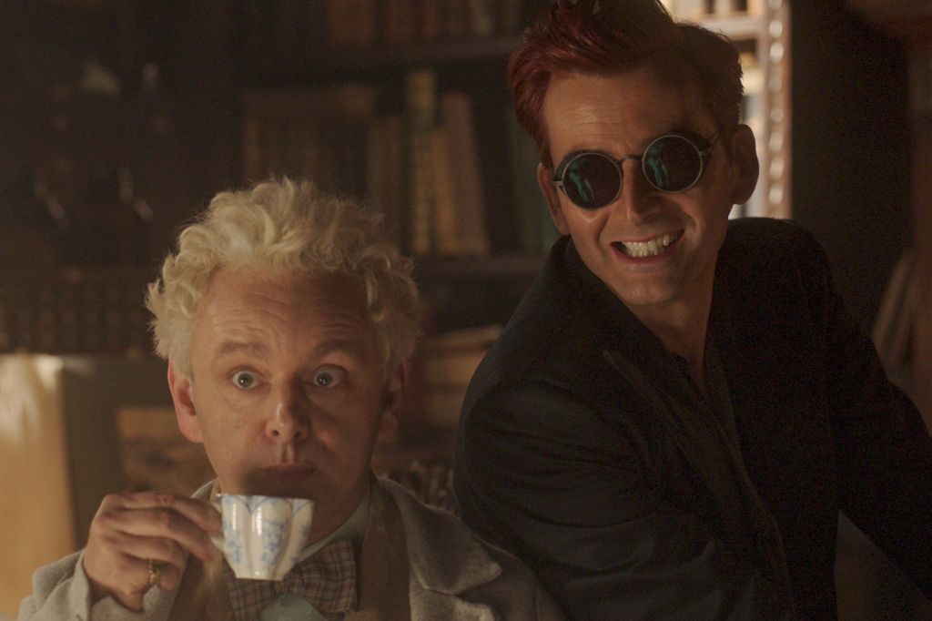Michael Sheen and David Tenant in Good Omens season 2