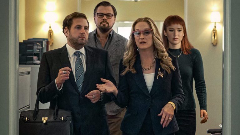 Meryl Streep, Jonah Hill, and Leonardo DiCaprio in Don't Look Up Cast