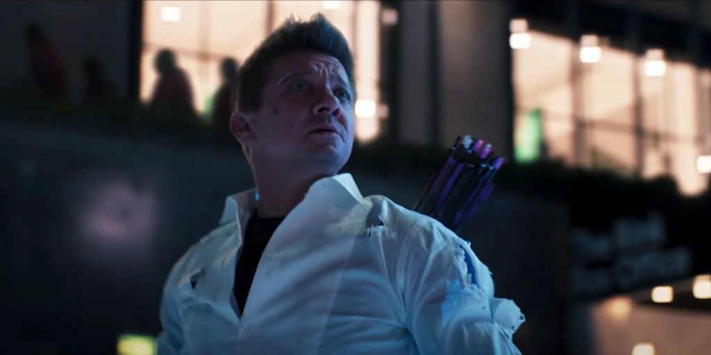 Jeremy Renner sebagai Clint Barton di Marvel's Hawkeye