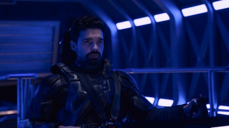 Holden piloting the Rocinante in The Expanse