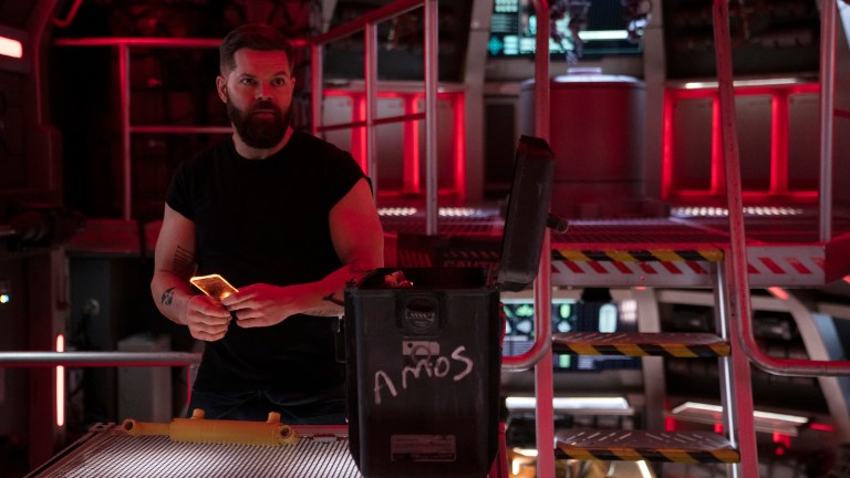 Amos in the shop in The Expanse