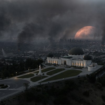 The Moon and Griffith Observatory