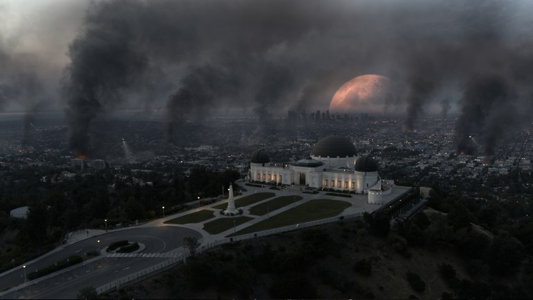 The Moon and Griffith Observatory