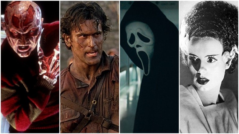 Freddy Kureger, Bruce Campbell, Scream, and Bride of Frankenstein in best horror sequels