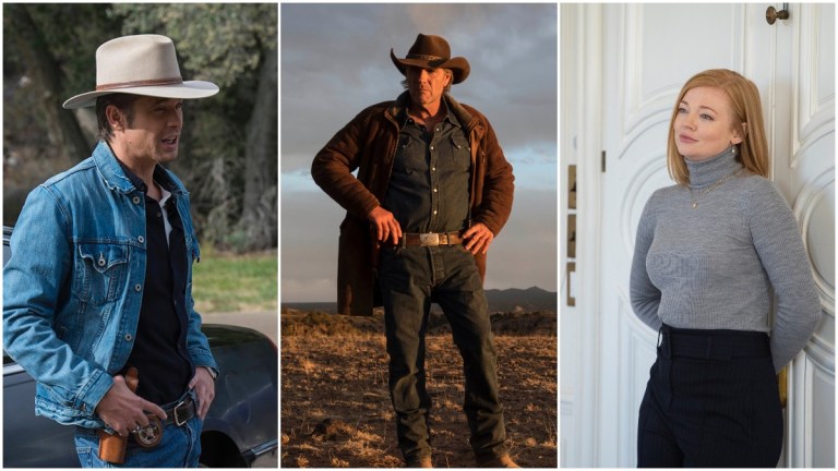 Raylan Givens (Timothy Olyphant) on Justified, Walt Longmire (Robert Taylor) on Longmire) and Shiv Roy (Sarah Snook) on Succession
