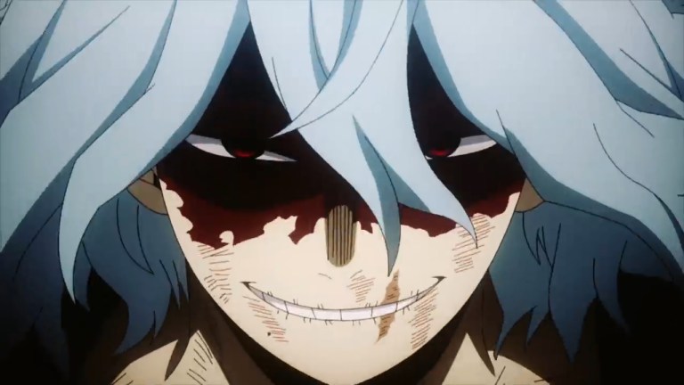 Tomura Shigaraki's face in My Hero Academia Season 6