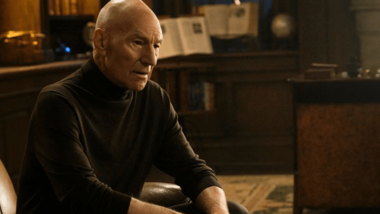 Jean-Luc Picard sits in a chair pensively in Star Trek: Picard Season 2