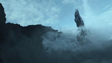 The Rocinante landing on Ilus in The Expanse
