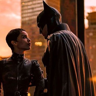 Robert Pattinson and Zoe Kravitz as The Batman and Catwoman