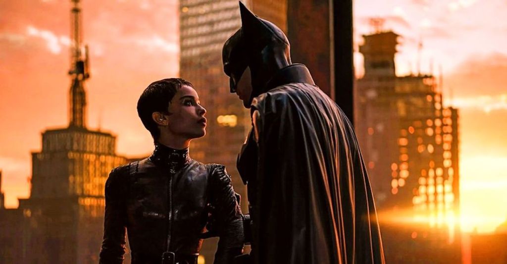 Robert Pattinson and Zoe Kravitz as The Batman and Catwoman