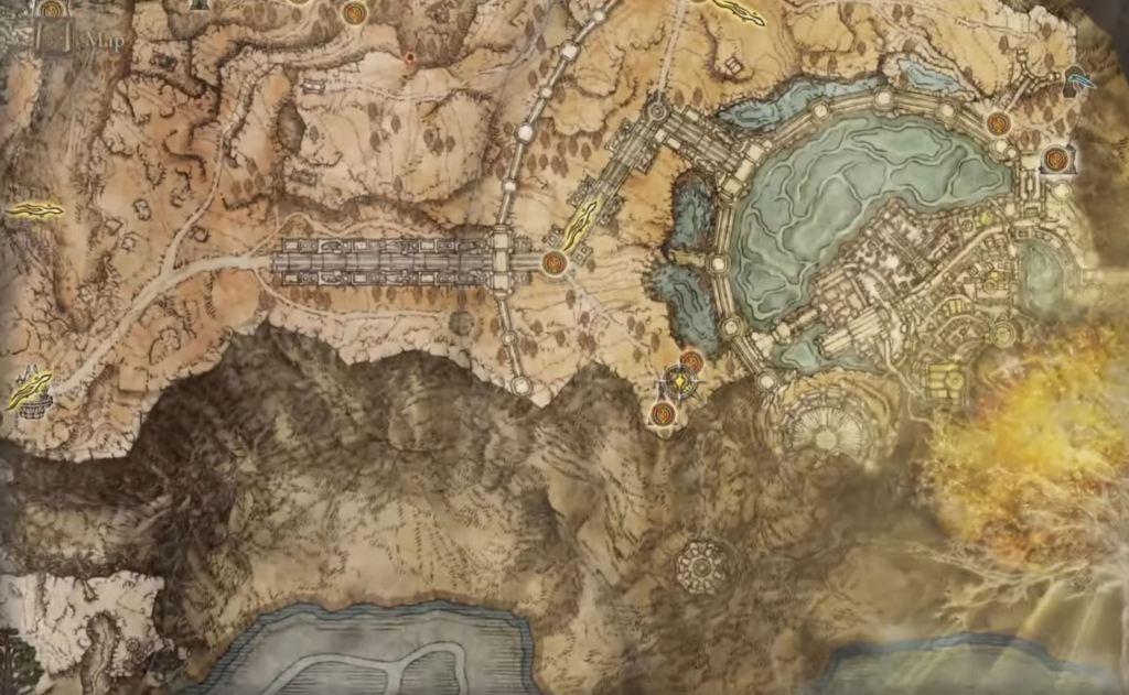Sealed Tunnel Location Elden Ring map