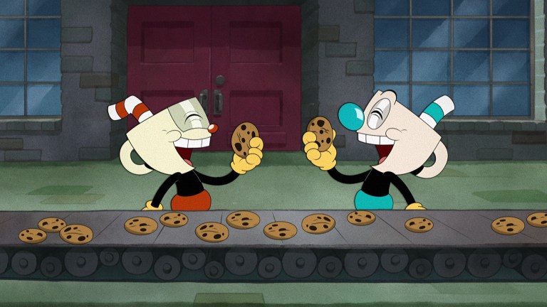 The Cuphead Show! (L to R) Tru Valentino as Cuphead and Frank Todaro as Mugman in The Cuphead Show!