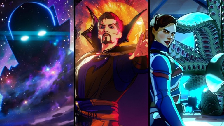Uatu, Doctor Strange, and Captain Carter in Marvel's What If