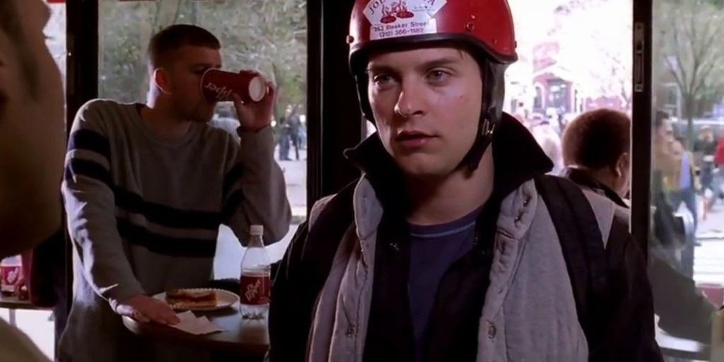 Tobey Maguire as Peter Parker in Sam Raimi's Spider-Man 2