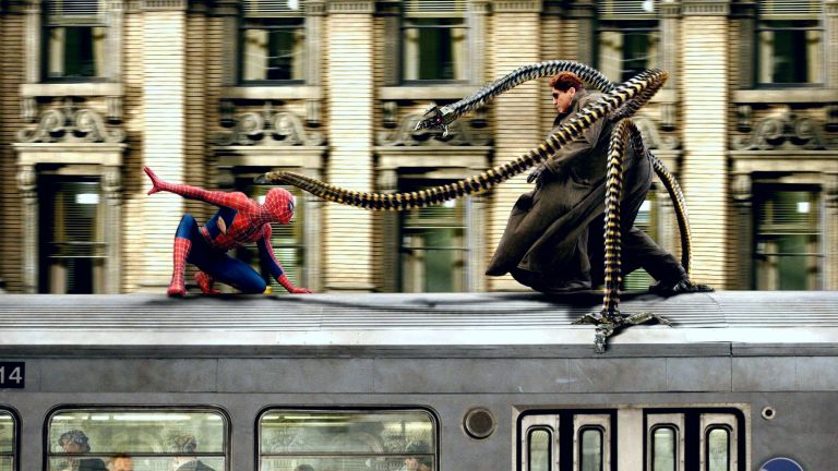The train fight in Sam Raimi's Spider-Man 2 with Doctor Octopus