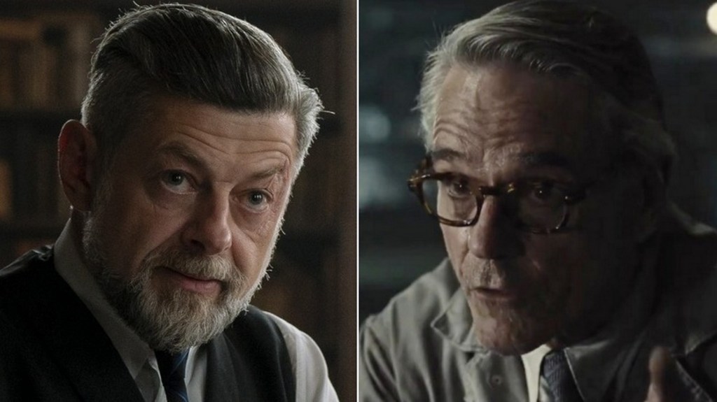Andy Serkis and Jeremy Irons as Alfred