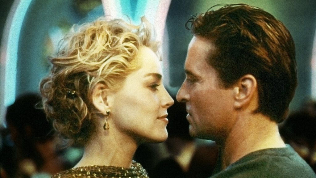 Sharon Stone and Michael Douglas in Basic Instinct