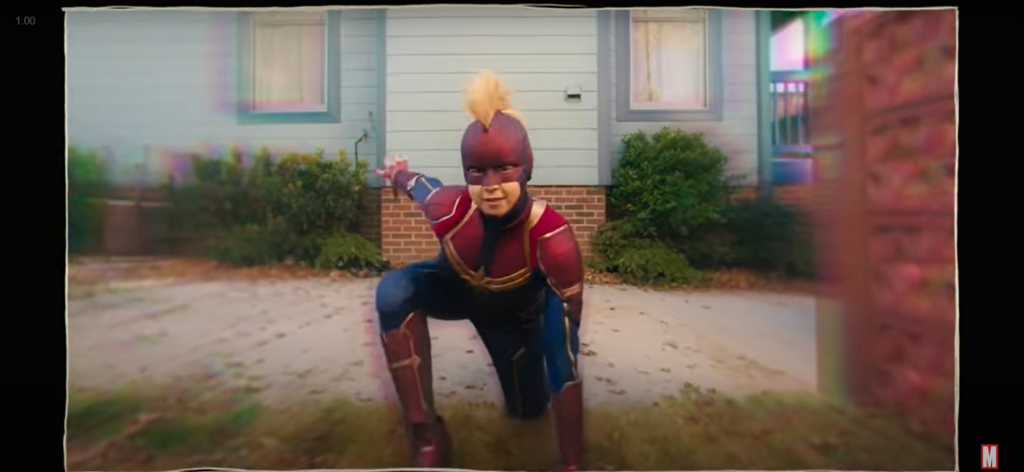 Ms. Marvel trailer - Kamala Khan dressed as Captain Marvel