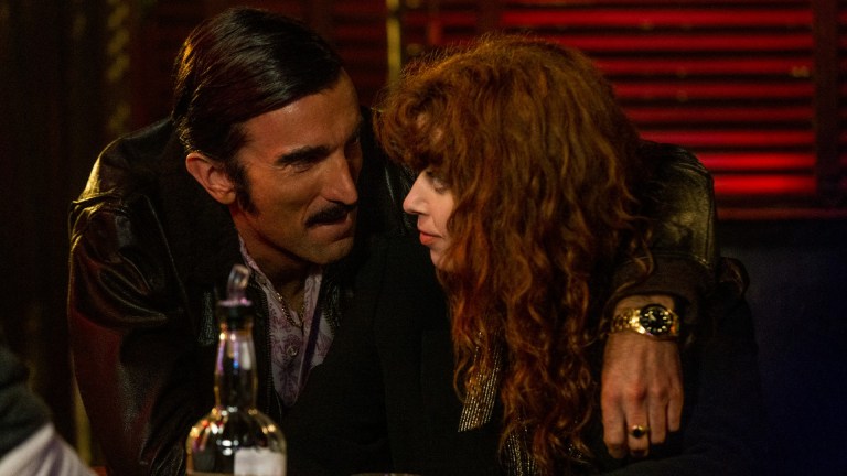 Sharlto Copley and Natasha Lyonne in Russian Doll season 2